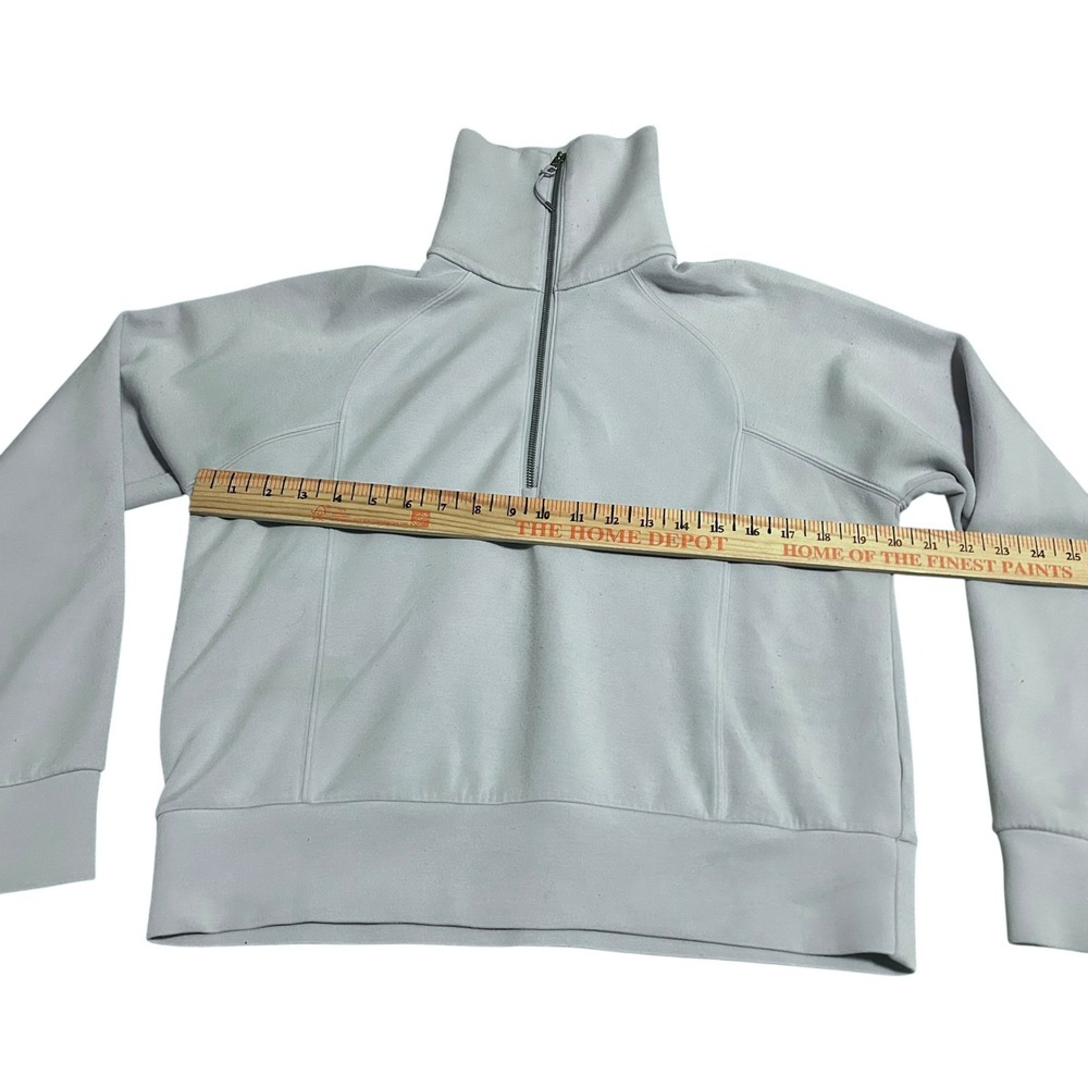 Spanx AirEssentials Half Zip Pullover Sweatshirt Light Blue Small Athleisure - Picture 5 of 5